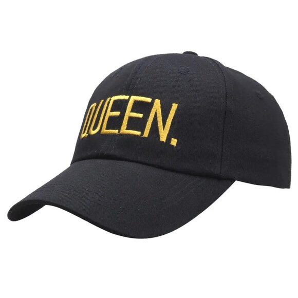 Queen. Baseball Cap Black, Yellow Letters, Hip Hop, Stylish, Party, Photo, Queen - Picture 1 of 2